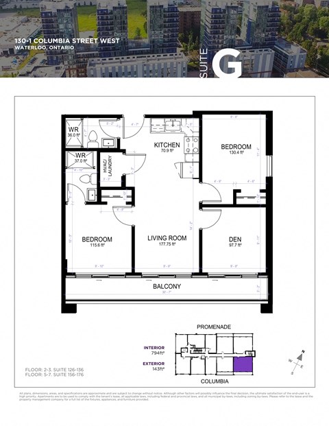 Floor plan for 2 beds, 2 baths, 1024 sqft